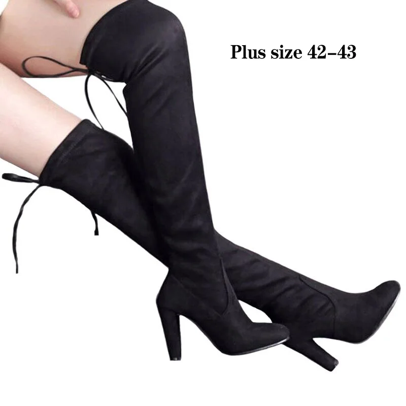 

Women Boots Warm Over-the-knee Boots Female Winter Boots Women Shoes Winter Knee-high Boots Thigh High Heels Shoes Botas Mujer