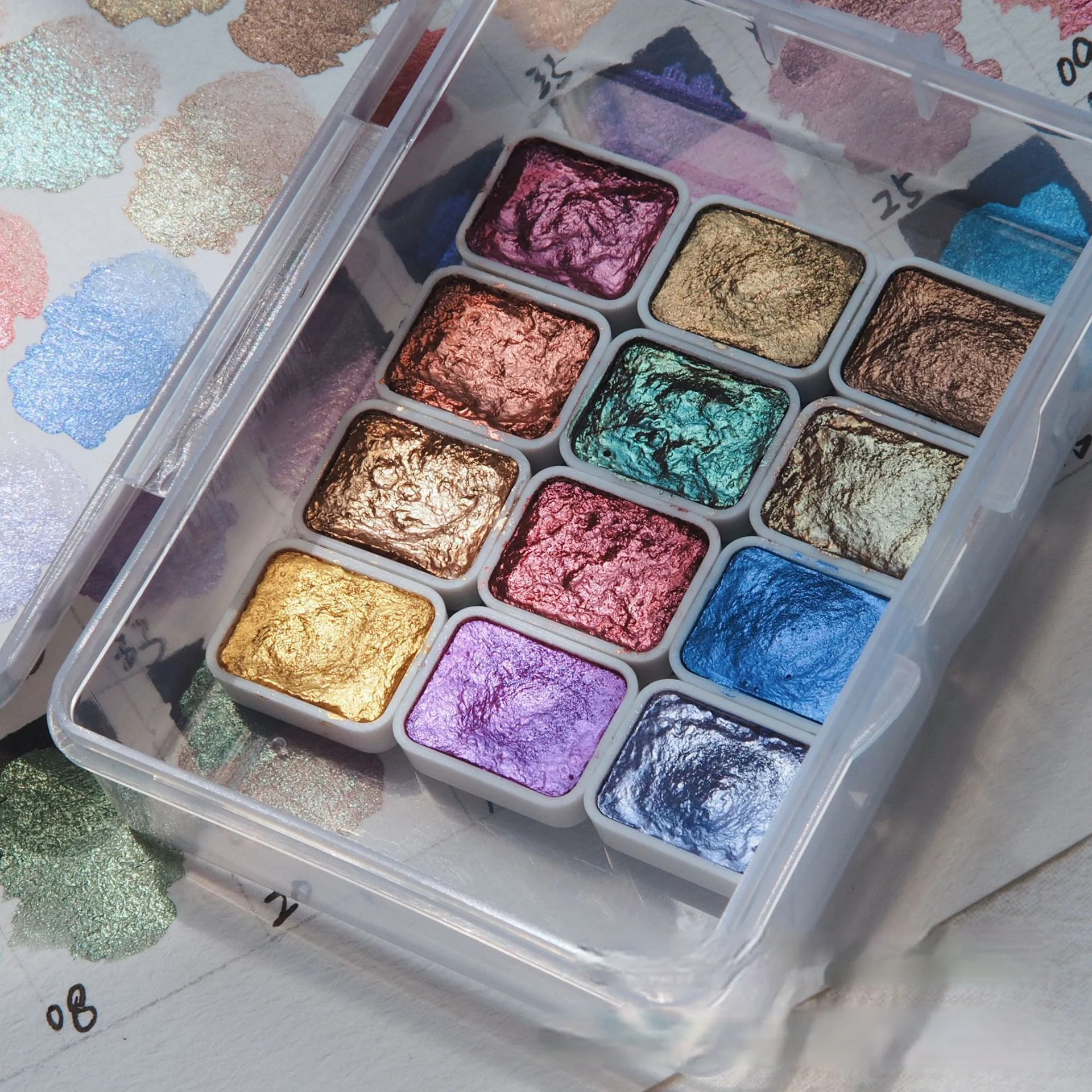 Nail Solid Pigment Watercolor Blue Purple Manicure Decor Metallic Paint Draw Chrome Glitter Powder Flowers | Красота и здоровье