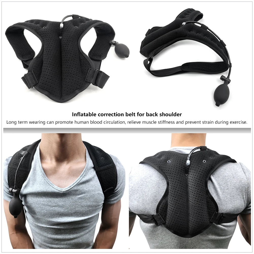 

Inflatable Back Brace Posture Corrector Back Straightener for Adult Kid Adjustable Upper Spine Support Pain Relief
