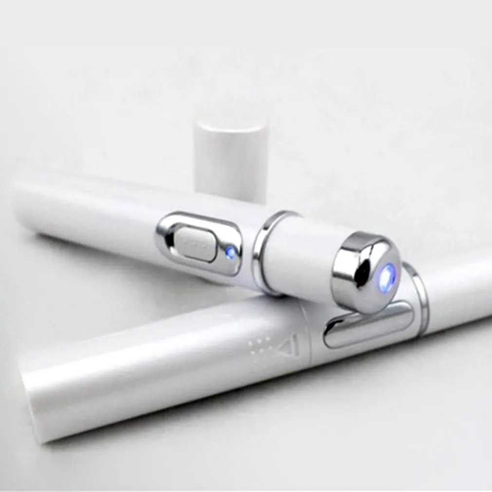 Kd-7910 лазерная ручка для удаления акне Blu-Ray ручка для удаления токсинов и морщин Массажная ручка из нержавеющей стали