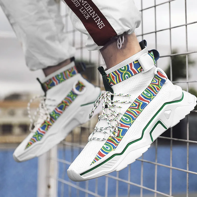 

MEN'S SHOES 2019 New Style Autumn High-top Board Shoe Korean-style Trend Versatile Socks Casual Shoes High State Shoe Men's Tren