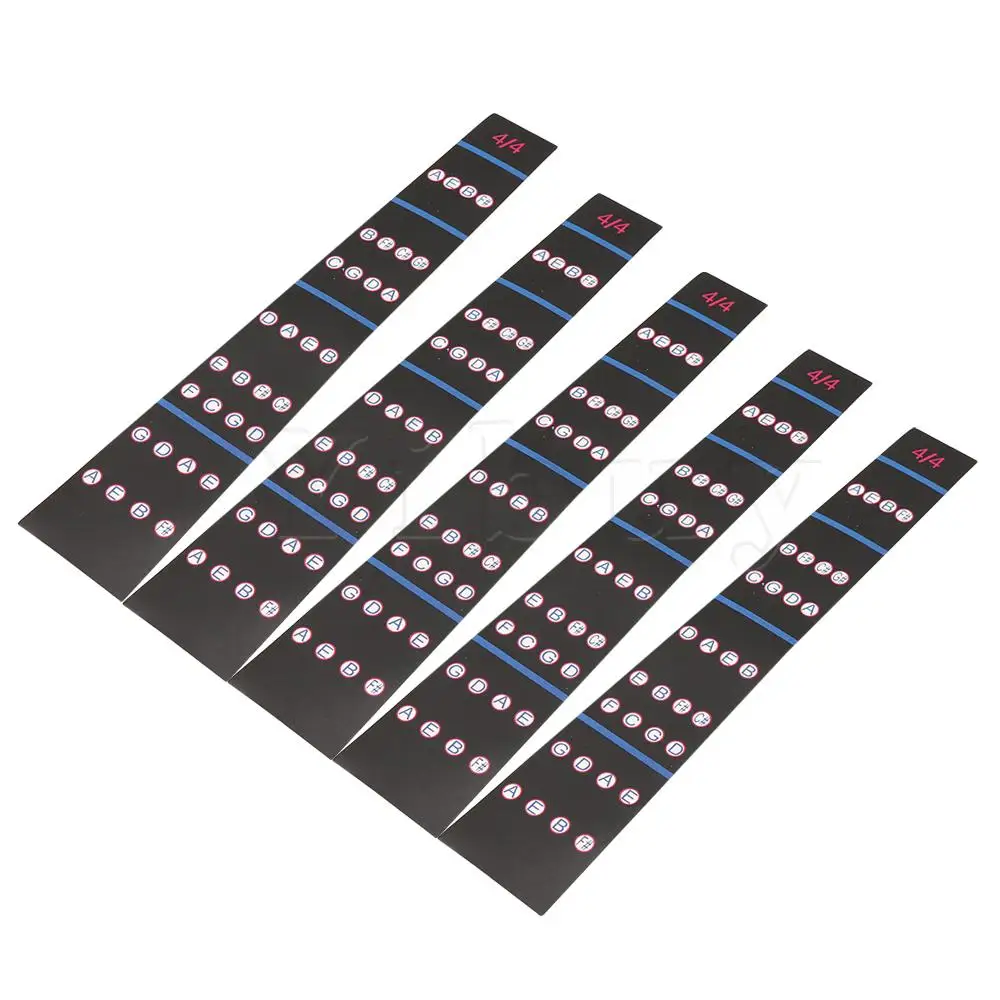 Yibuy 5 шт Пластиковые скрипки гриф Примечание стикер 4/4 начинающих
