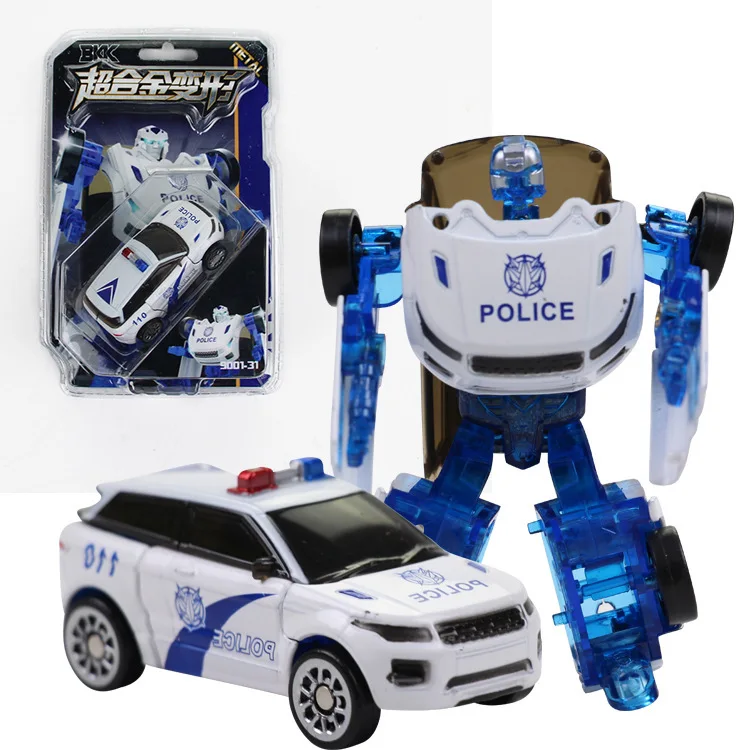 

Alloy Deformation Robot Land Rover Police Car Transformation Car Model Alloy Transformation Toy Car Model