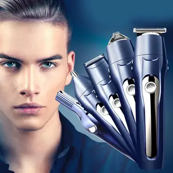 

Electric Hair Clipper Professional Hair Trimmer Razor Hair Shaver Remover Multi-Functional Hair Clipper Grooming Kit(EU Plug)