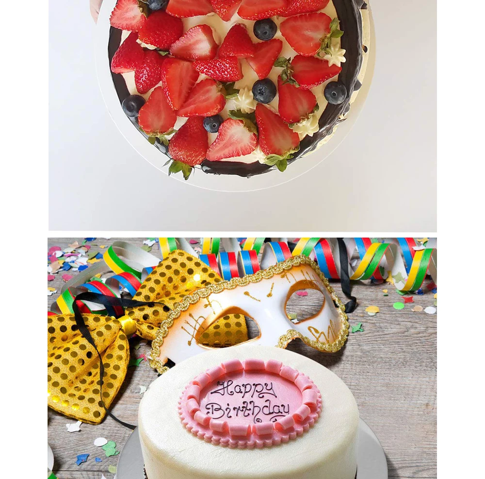 Diy 6/8/10 Inch Cake Board White Cake Base Board Cakes Circles/Cardboard Rounds Cakes Drum Boards 6/18Pcs      058