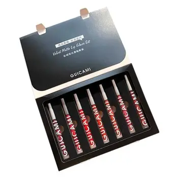 

Air lip glaze female non-fading waterproof velvet matte matte lipstick 7pcs/sets makeup set