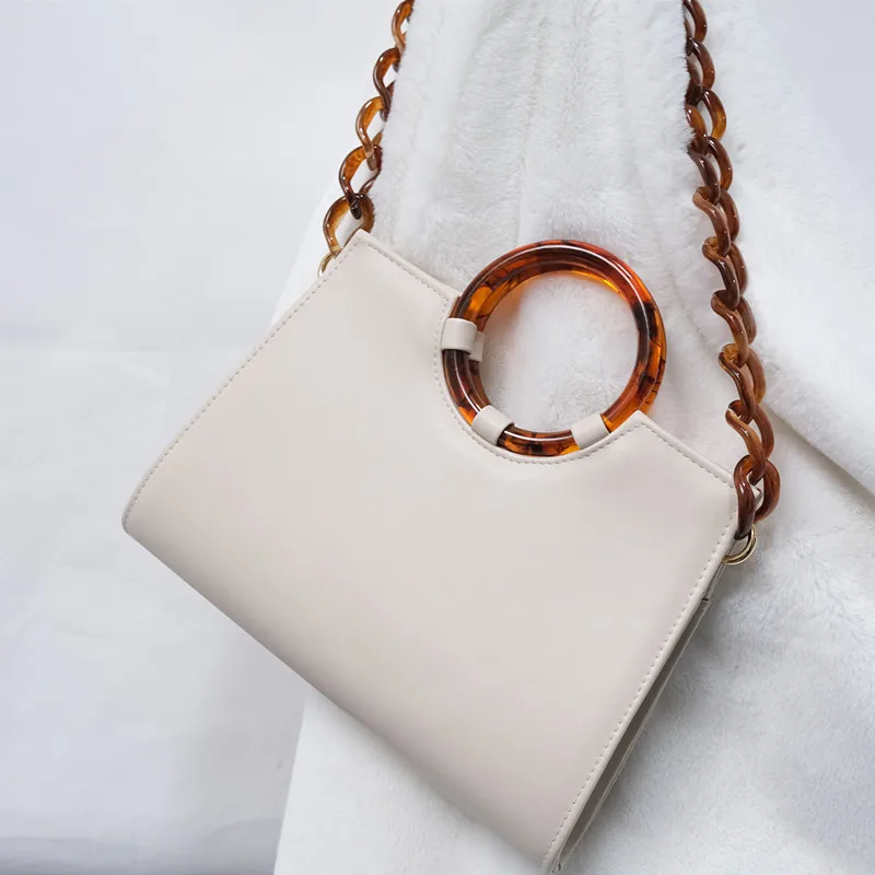 Neue Mode Frau Tasche Zubehör Abnehmbare Ersatz Blau Rosa Braun Acryl Kette Luxus Strap Harz Schulter Kupplung Kette – Detail 17