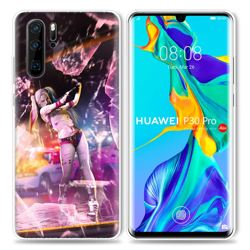 Чехол Харли Квинн с птицами добычи 2020 для Huawei P20 P40 Lite E P30 P10 P9 P Smart Plus 2019 Mate 10 20 Pro