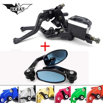 

Motorcycle universal handbrake clutch lever with rearview mirror side mirror FOR Honda cb 400 cbr 600rr crf450r KTM 690 exc 1290