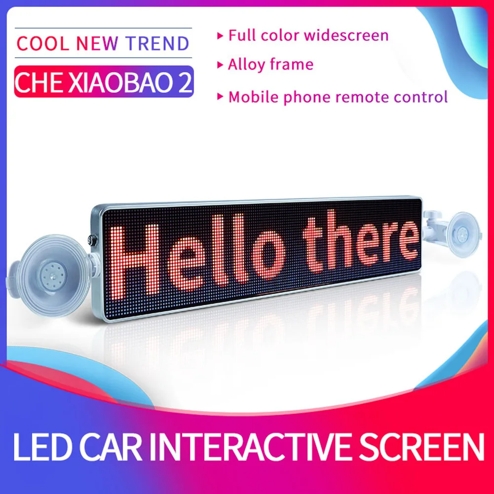 US $182.66 DC 12V RGB LED Car Sign Programmable Car Rear Window Sign Scrolling Message Board Bluetooth App Bluetooth Remote Control