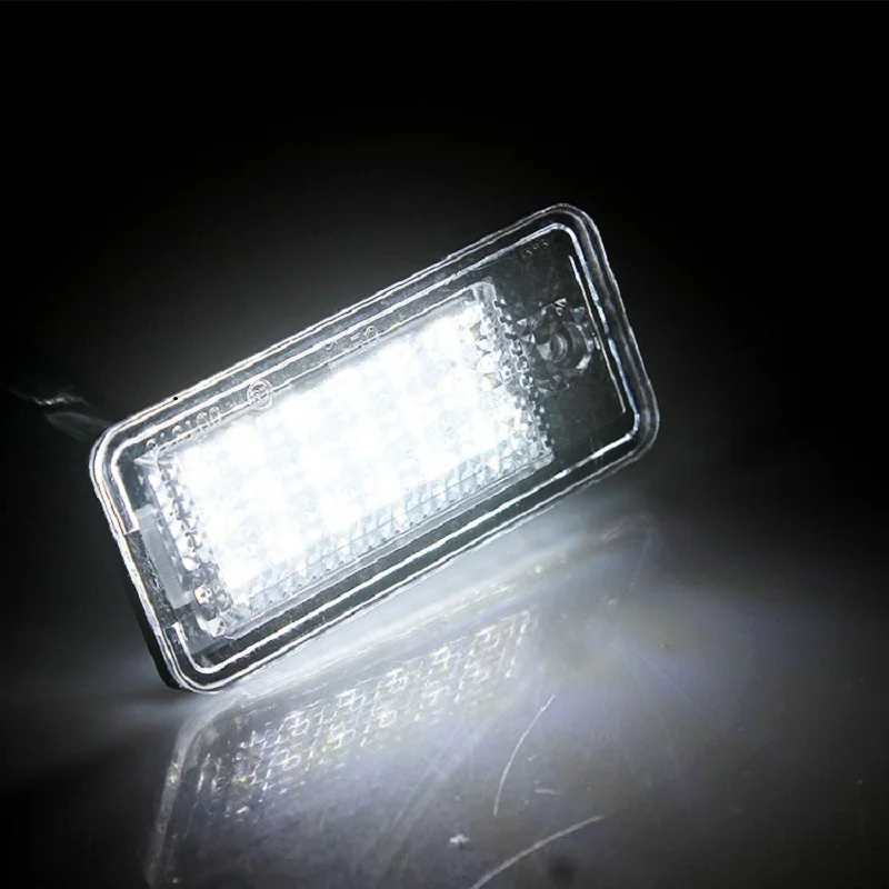 2 шт. Белый светодиодный номерной знак лампа светильник для A3 S3 A4 S4 A6 C6 A8 S8 Q7 12В 5 Вт 6500 к 3030 светодиодный авто лампы лицензии светильник s