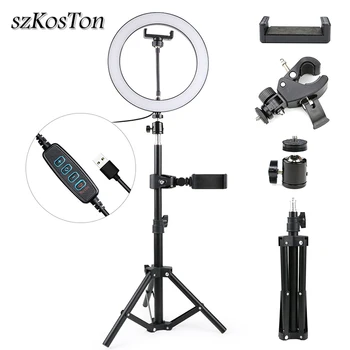 

10'' LED Selfie Ring Light Dimmable 3 Colors Photography Lighting with Tripod Stand For Smartphone Youtube Tiktok Makeup Video