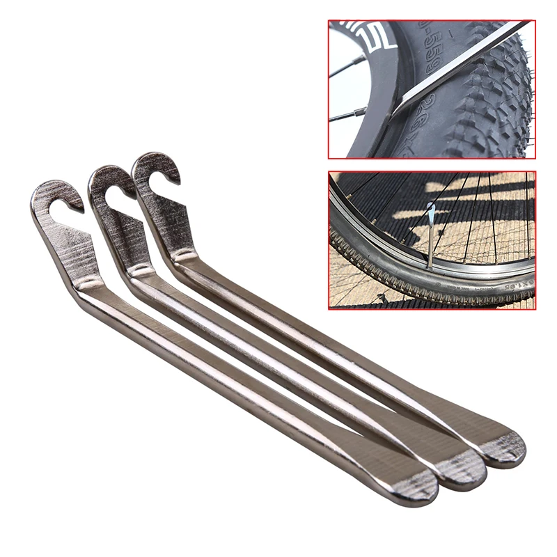 

1/3Pcs Bicycle Tire Repair Lever Tire Opener CrowBar Metal Tyre Lever MTB Road Bike Tube Repair Tool Cycling Accessories タイヤレバー