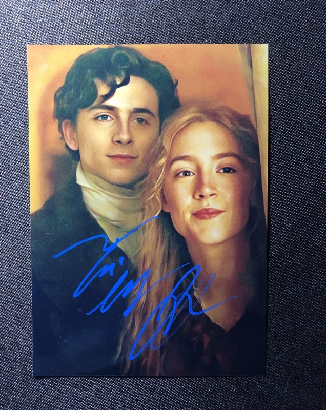 Подписанный Saoirse Ronan timothese Chalamet фото с автографом 5*7 Little women 89M2