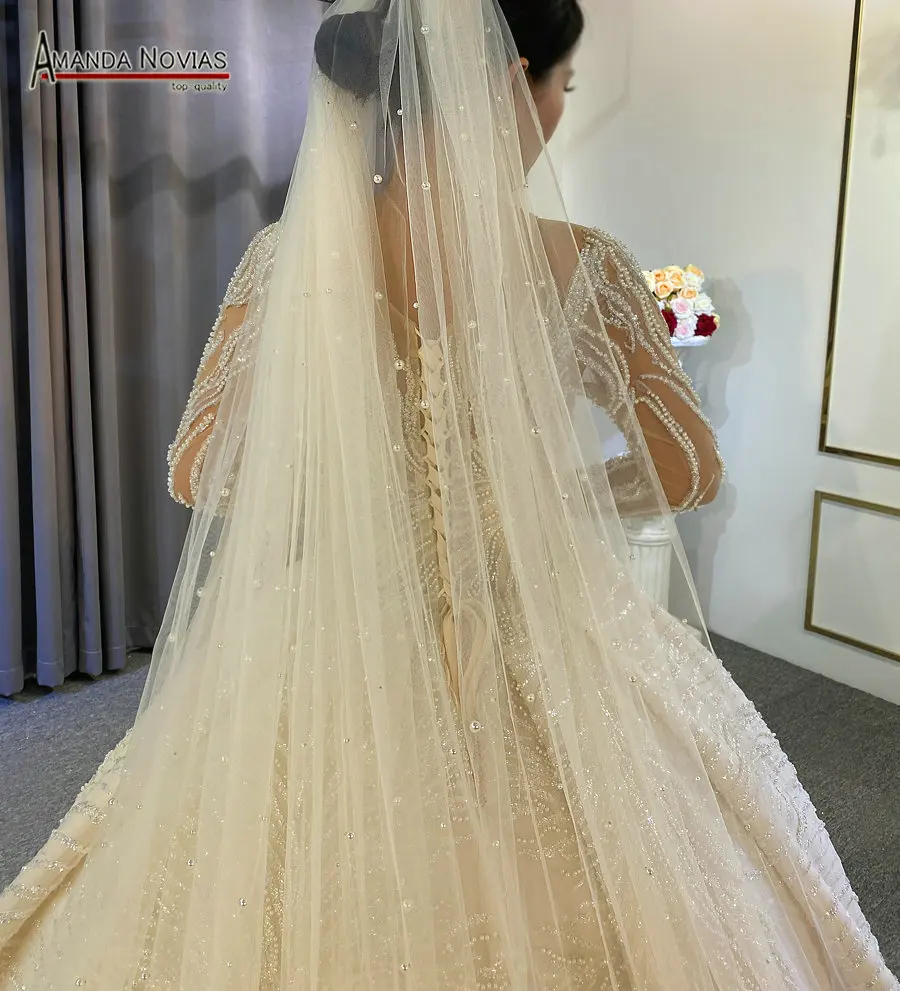 Fullpearlsveilchampagnecolorandivorycolorweddingveils350cm.jpg