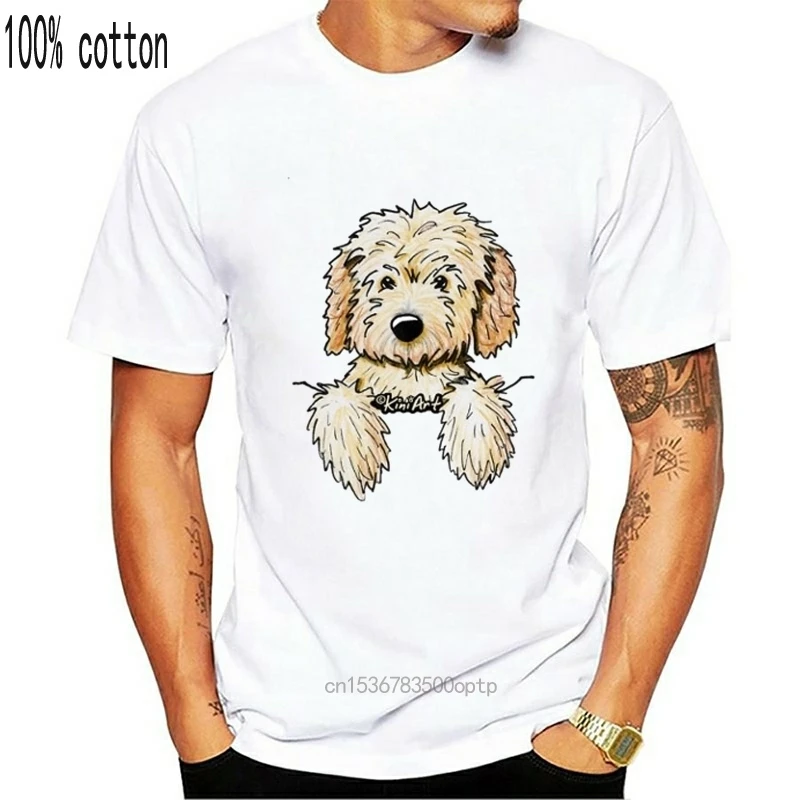 Inktastic карманная футболка с золотым эндододондом-Kiniart рисунок рисования собаки