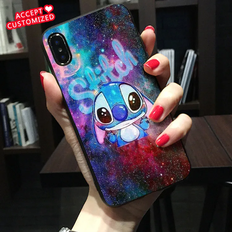 

Cartoon Stitch Printed Cover Case for iPhone 5 5S SE 6 6S 7 8 Plus 10 X XS Max XR Samsung Galaxy S8 S9 Plus Note 8 9