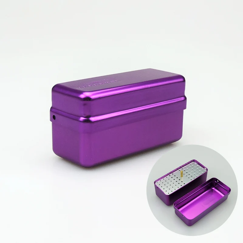 72 Отверстия автоклав стерилизатор чехол боры для стоматологической дезинфекции Endo держатель файлов коробка для ухода за полостью рта инструменты стоматолога лабораторное оборудование - Цвет: purple