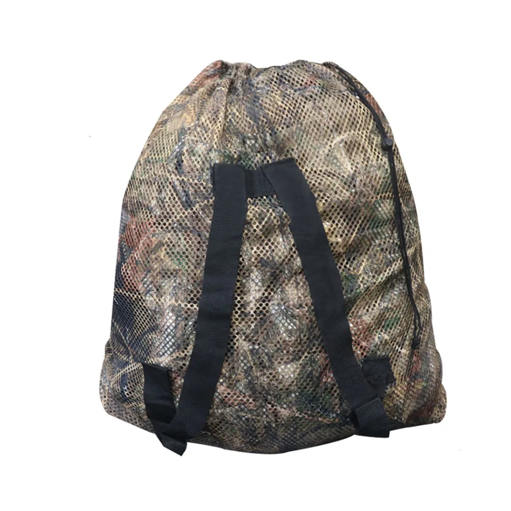 

Camouflage Drawstring Mesh Durable Storage Outdoor Goose Double Shoulder Straps Decoy Bag Quick Dry Large Capacity Hunting Duck