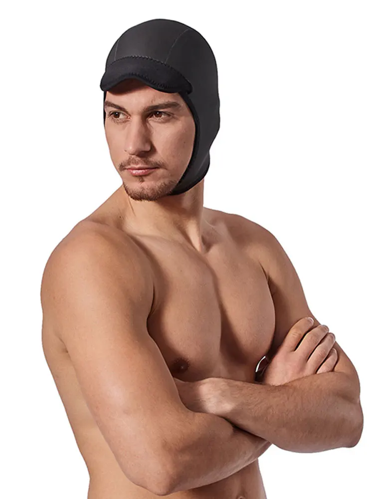 Гидрокостюм для дайвинга Bib Hood 3 мм неопреновый стрейч, для водных видов спорта в холодное подводное плавание крышка кожа неопрен лицо уплотнение