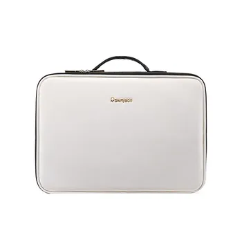 

LJL-Rownyeon Cosmetic Mirror Box with Mirror Portable Cosmetic Storage Box Cosmetic Bag with Divider Makeup Brush Jewelry M22 M