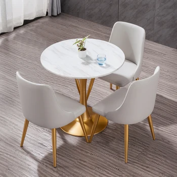 

Nordic marble table to discuss tables and chairs restaurant reception department small round table four chairs