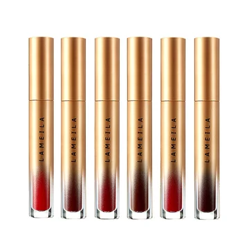

Golden tube Thick Coat Color Lipstick Air Lip Glaze Red Tube Air Lip Gloss Ladies Lipstick is not easy to fade Lip Gloss