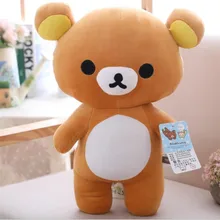 1 шт. 30/60 см Лидер продаж Kawaii Большой плюшевый мишка Размеры коричневый медведь Rilakkuma, плюшевый игрушка мягкий плюшевый медведь кукла