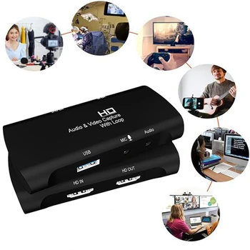 

o Video Capture Card, HDMI USB 2.0 4K Portable Video Converter for Game Streaming Live Broadcasts Video Recording