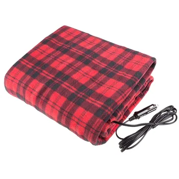 

12V Electric Heated Car Blanket Cold Weather Travel Warm Blankets for Car RV F-Best