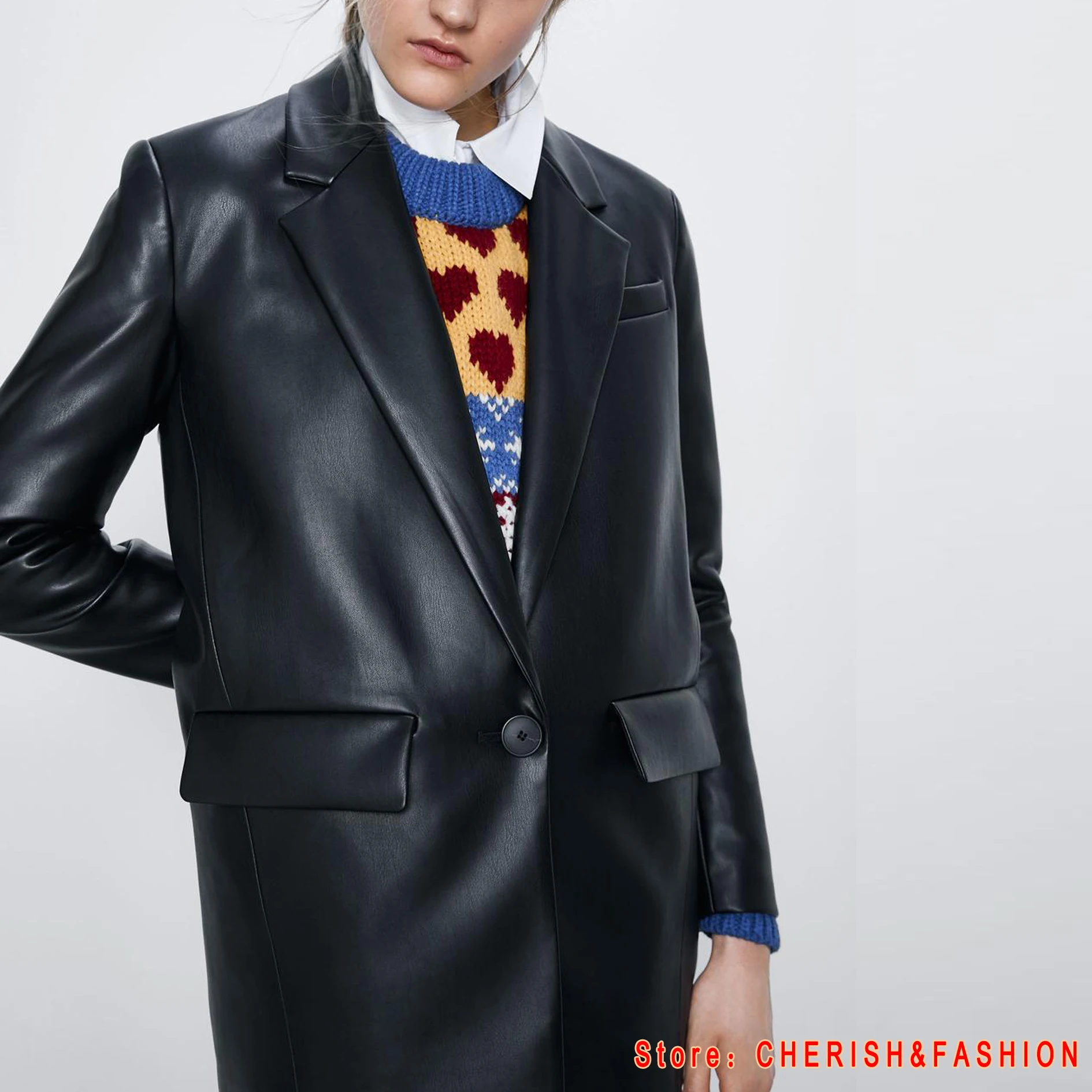 Свободные блейзеры из искусственной кожи женские кожаные куртки пальто брендовые новые женские куртки верхняя одежда женские пальто женский кожаный костюм|Кожаные куртки|   | АлиЭкспресс