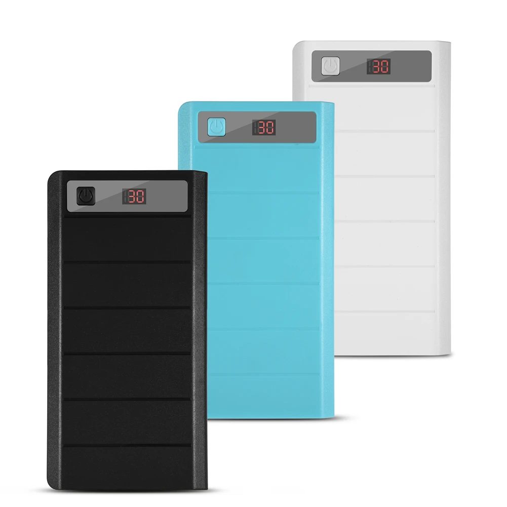 (Без батареи) 20000 мАч Внешний аккумулятор корпус 8*18650 батареи DIY Power Bank box Kit Dual USB Type C