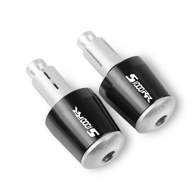 Motorcycle grips Bar End For BMW S1000RR 2009 2010 2011 2012 2013 2014 2015 2016 2017 2018 Handle Handlebar Plug End Cap grip Black-Silver