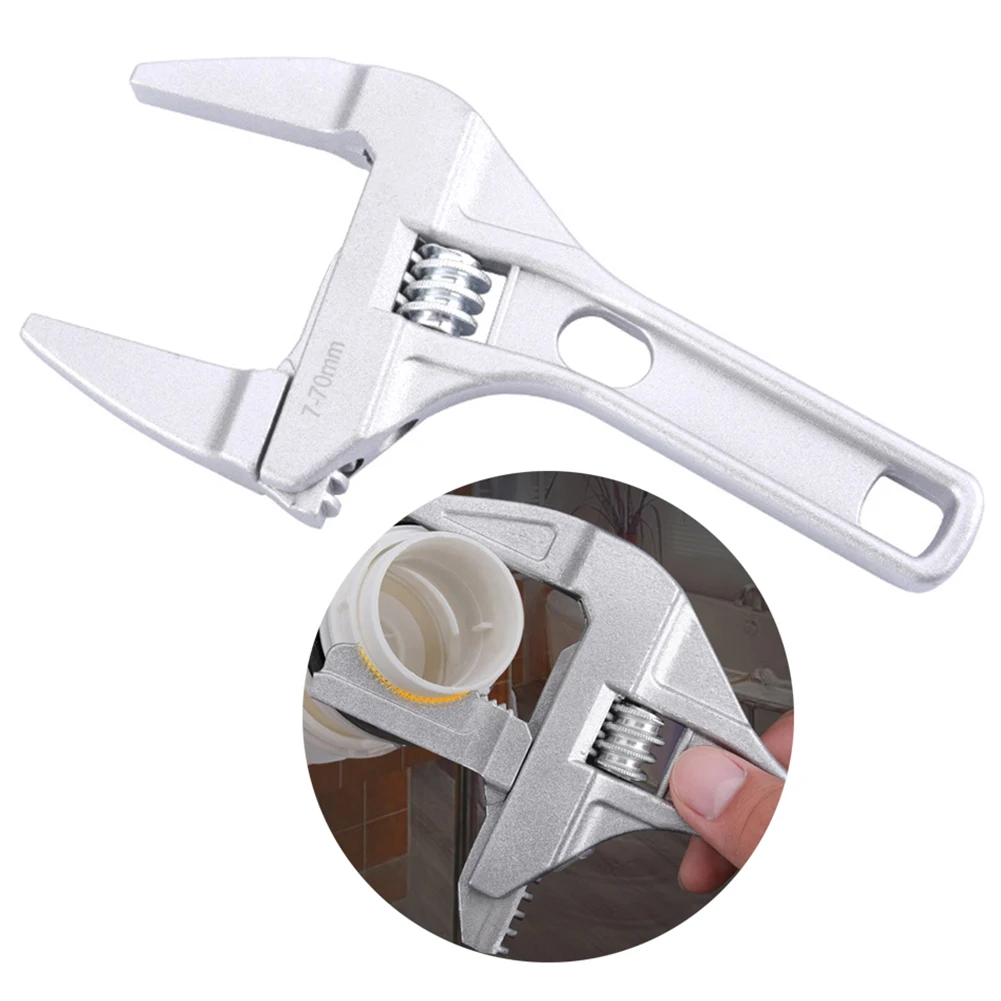 

Adjustable open spanner for bathroom Pipe wrench wrench Large open spanner with short handle Household wrench tool