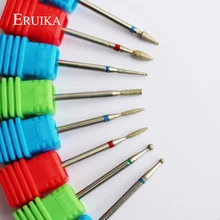 Eruika 8 tipo de diamante broca do prego broca broca broca broca rotativa ferramentas pedicure elétrica unhas manicure máquina acessórios moinhos prego