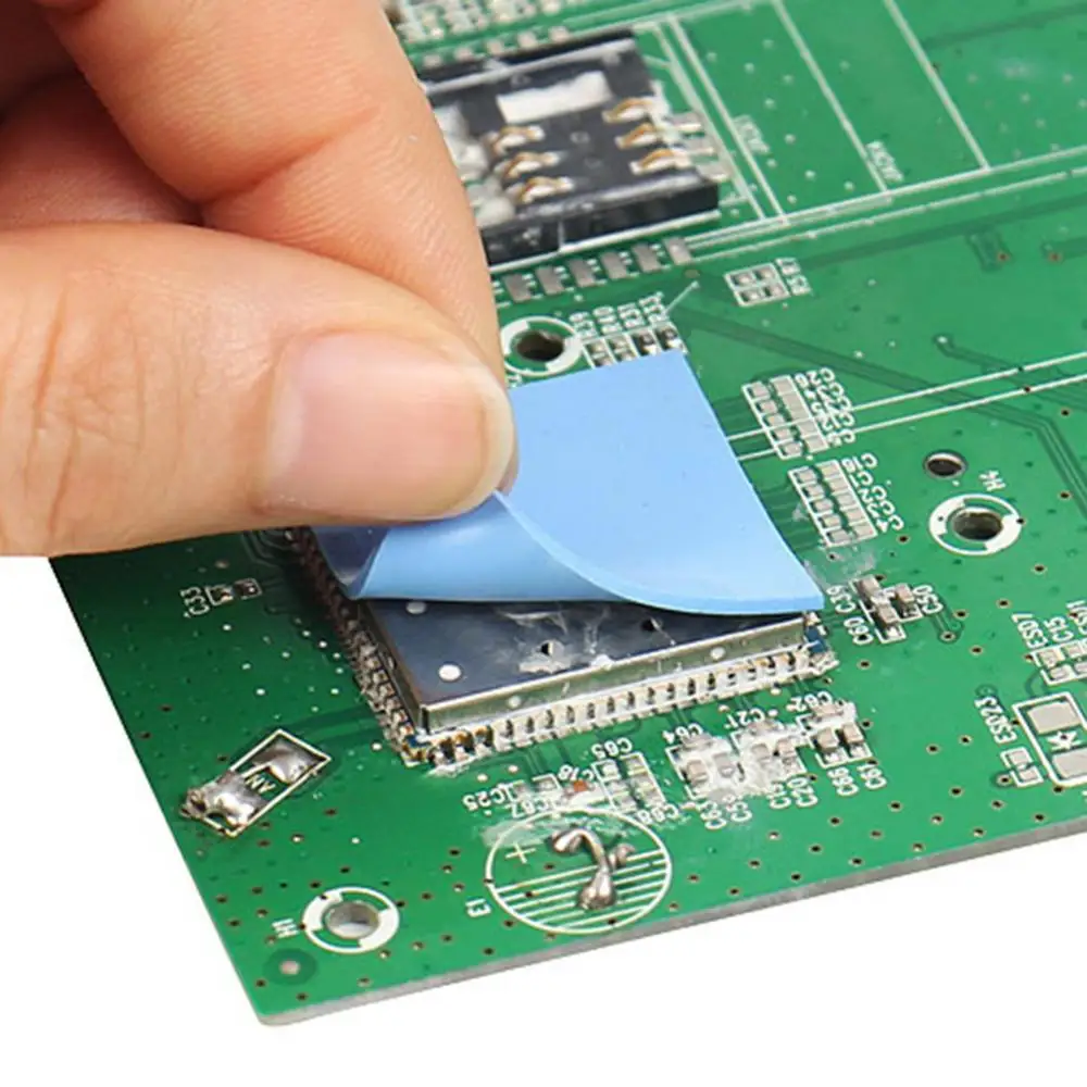 Multifunction Convenient 100Pcs 10x10x0.5mm Heatsink Silicone Thermal Conductive Pad for GPU VGA IC thermal pad