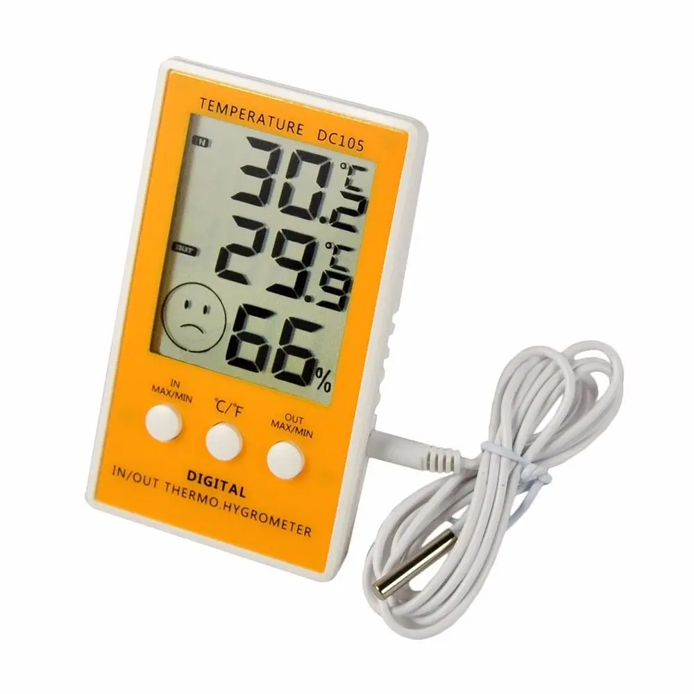 60m Digital/_LCD Thermometer Hygrometer Home Indoor Outdoor/_Temperature Humidity