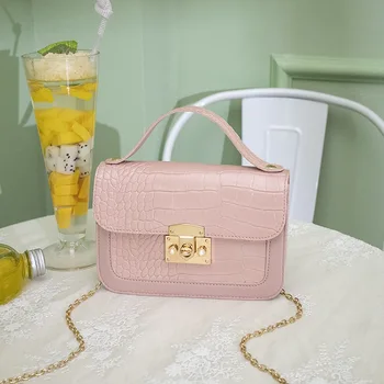 

Crocodile Pattern PU Leather Crossbody Bags For Women 2020 Chain Female Shoulder Handbags Mini Purses Travel Cross Body Bag