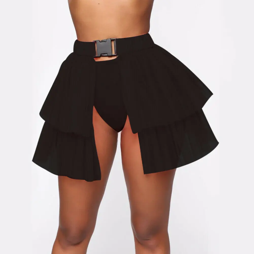 Новое поступление, летняя модная женская многослойная юбка-торт, длинные кружевные тюлевые юбки, женские наряды для вечеринки, пляжная одежда - Цвет: Black 1