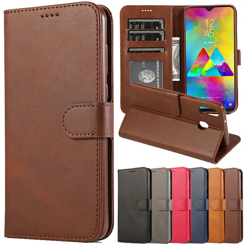 

Luxury Leather Flip Book Case For Samsung galaxy M10 Case Wallet Phone Cover Samsung M20 M30 Case Coque Funda