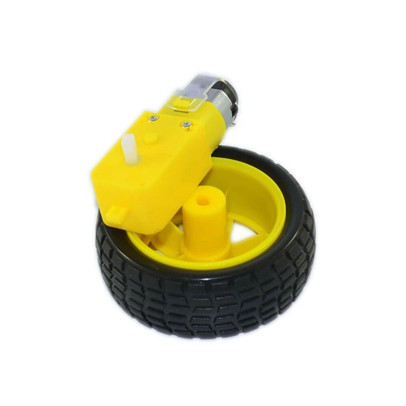 AAAE Top-DC 3 V-6 V мотор-редуктор TT+ комплект колес для шин для Arduino DIY умный автомобиль робот Электрический комплект колес прочный анти-помехи