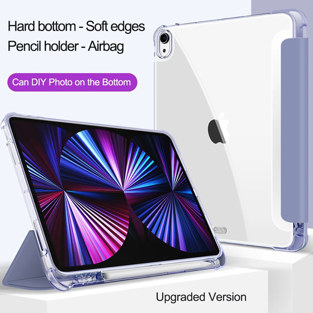 For iPad Pro 12.9 2021 iPad Pro 11 Case iPad Air 4 Case 2020 iPad 9th 8th Generation пенал 10.2 Fundas Mini 6 5 9.7 Pencil Cases
