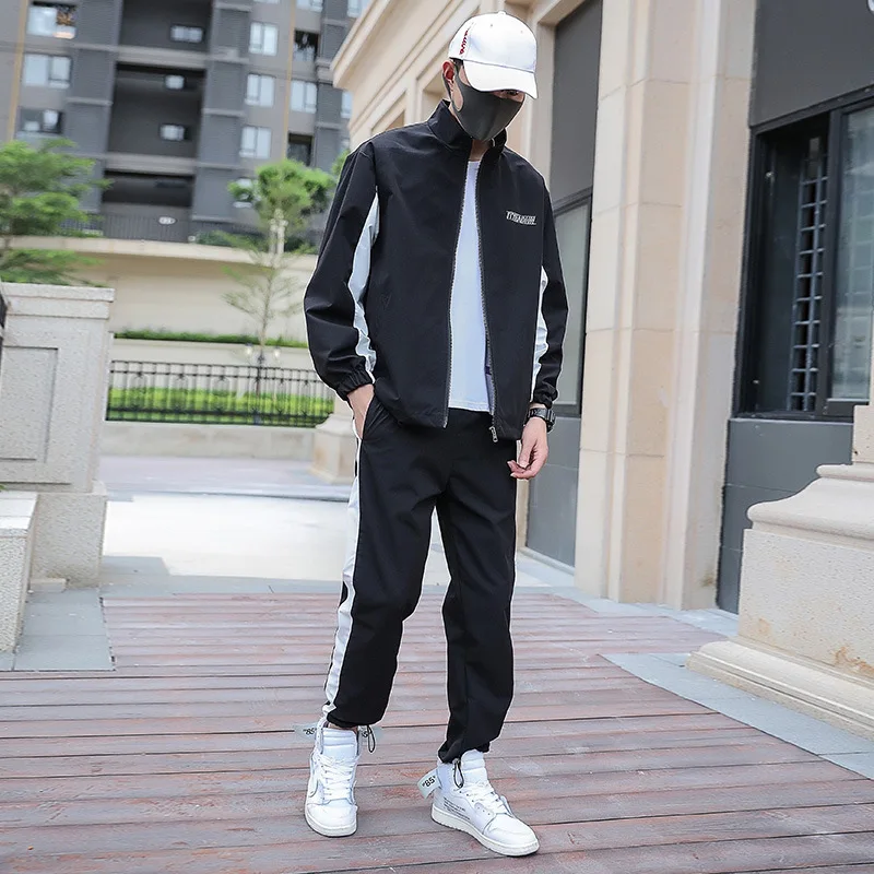 

2019 Autumn And Winter New Style Men'S Wear Sports Casual Fashion Set Teenager Autumn Long Sleeve T-shirt Suit Men's