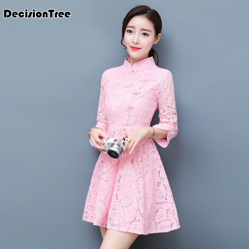 chinese traditional cheongsam embroidery dress embroidered wedding lace modern woman qipao s oriental for party
