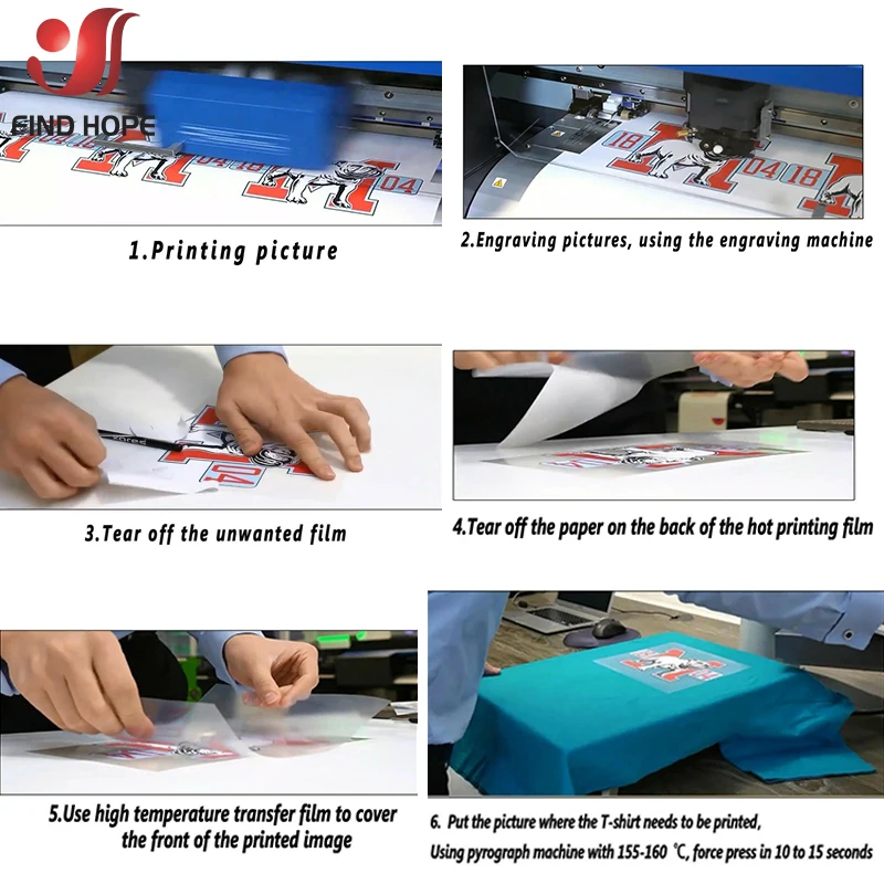 White Eco-Solvent Cutting Film Heat Transfer Vinyl Printing Dry Waterproof Iron On T-Shirts 50*100cm