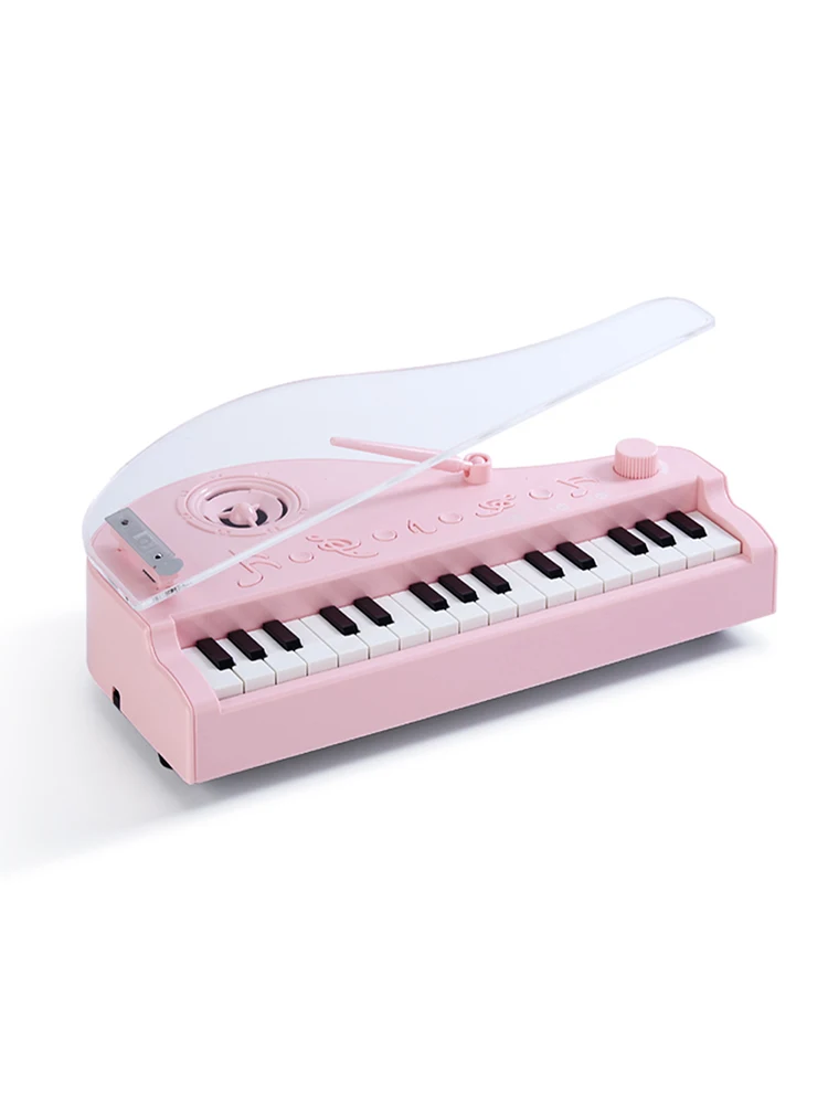 Jouet Musical /électronique Kinnart Mini Piano Intelligent Jouet pour Enfants Rose Musique Chargement USB Mini-Piano Clavier pour Enfants Clavier /à Induction Appels Vocaux HD