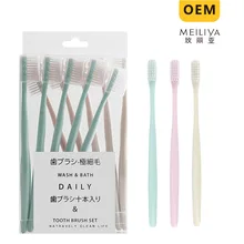 10 шт./компл. портативная дорожная зубная щетка мягкий бамбуковый уголь пшеничный стебель ручка уход за полостью рта нано-антибактериальная зубная щетка