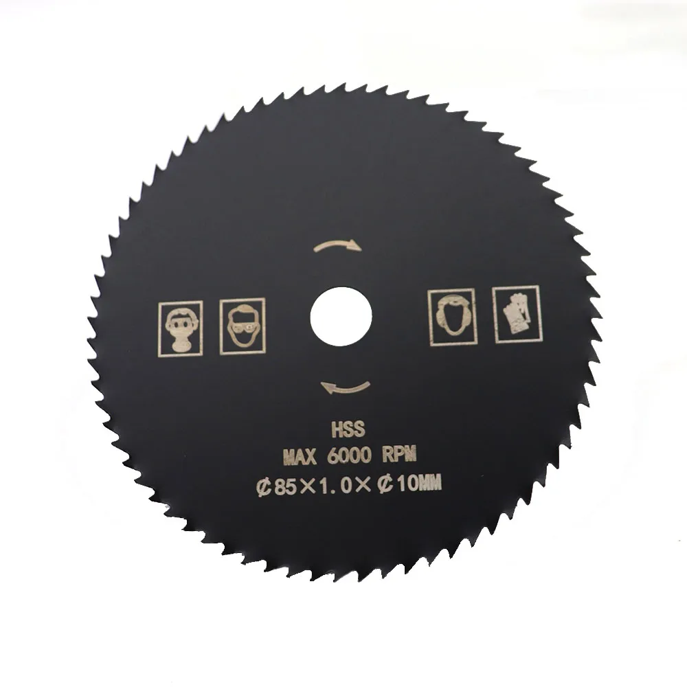 Hoja De Sierra Circular, 85 Mm X 10 Mm, 72T HSS, Rueda De Disco De Corte Para Carpintería, Corte De Madera De Metal