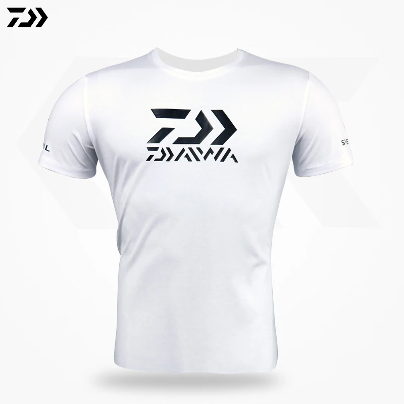 Daiwa мужская летняя футболка быстросохнущая с круглым вырезом и коротким
