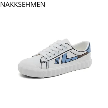 

2020 Spring and Summer New Canvas Shoes Female Ulzzang Sport Sneakers Female Students All-match Hong Kong Style Ins Trendy Shoes